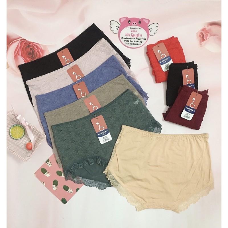 Quần lót cotton lạnh phối ren Bigsize <80kg.