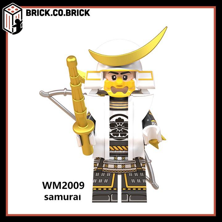 Đồ chơi Mô hình Lắp ráp minifig Samurai Với Giáp Tuyệt Đẹp Armor Võ Sĩ Đạo Nhật Bản WM6096
