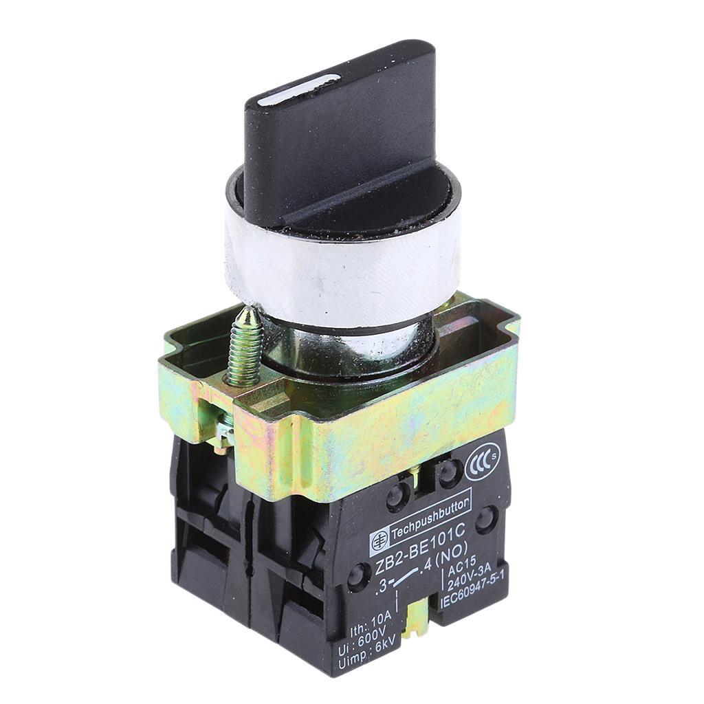 ZB2-BE101C 22mm 2NO 3 Positions Momentary Rotary Selector Switch 600V 10A