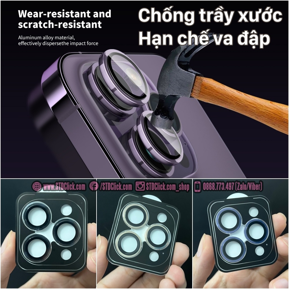 KÍNH CAMERA DÀNH CHO IPHONE 14 PRO MAX - 14 PRO - 14 PLUS - 14 MINI URR AUTOBOT 3D AR SIÊU MỎNG