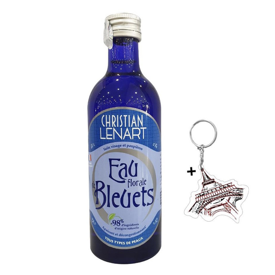 Nước Hoa Hồng Chiết Xuất Từ Hoa Cúc Lam Bleuets Christian Lenart 200ml + Tặng Kèm 1 Móc Khóa Hình Tour Eiffel Viền Đỏ