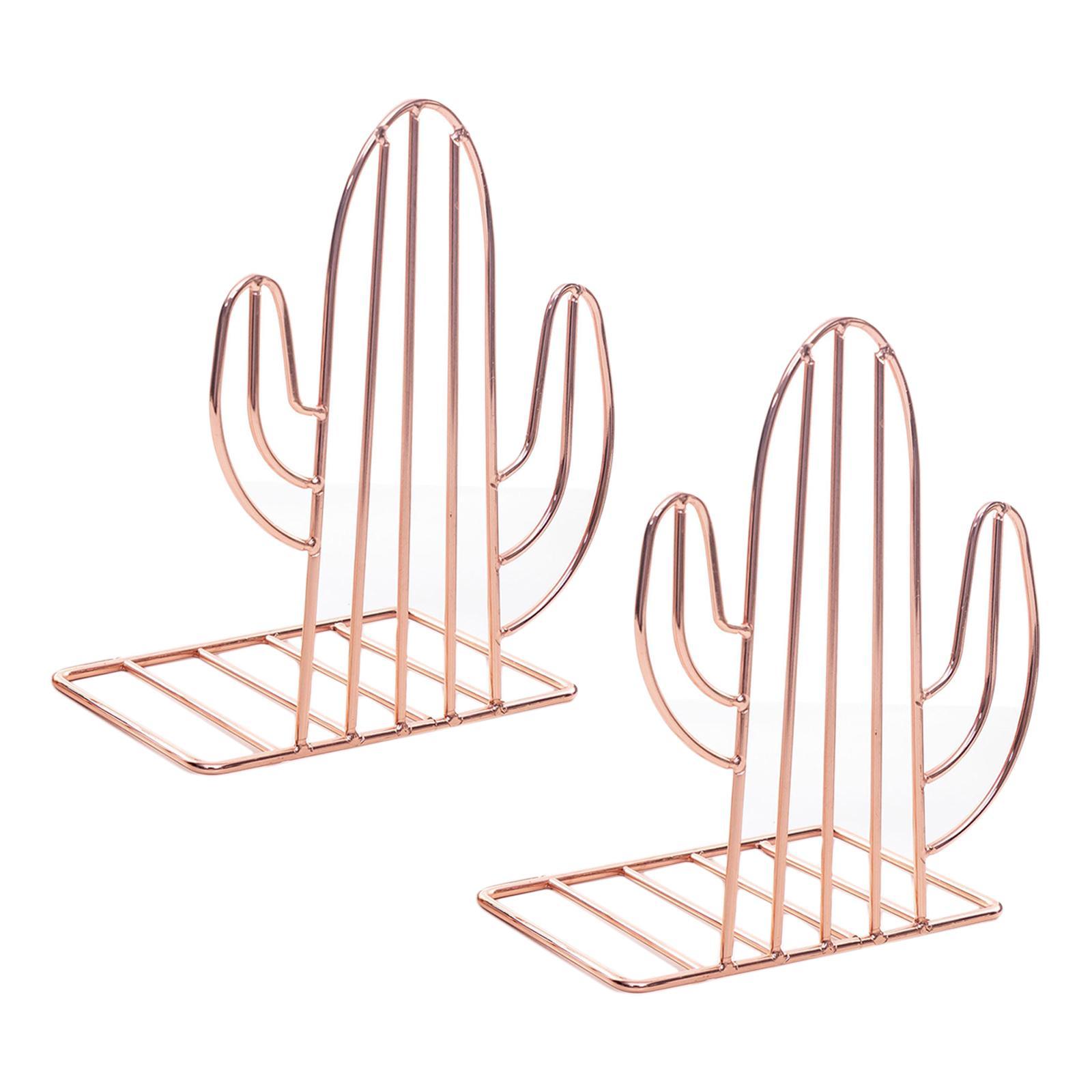 Metal Bookend Book Support Stopper Bookshelf Holder Stand