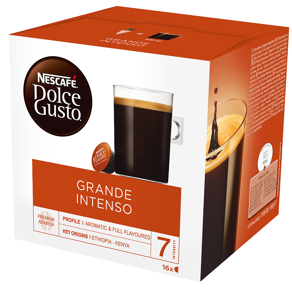 Hộp 16 Viên Nén Cà Phê Rang Xay Nescafe Dolce Gusto - Grande Intenso 160g