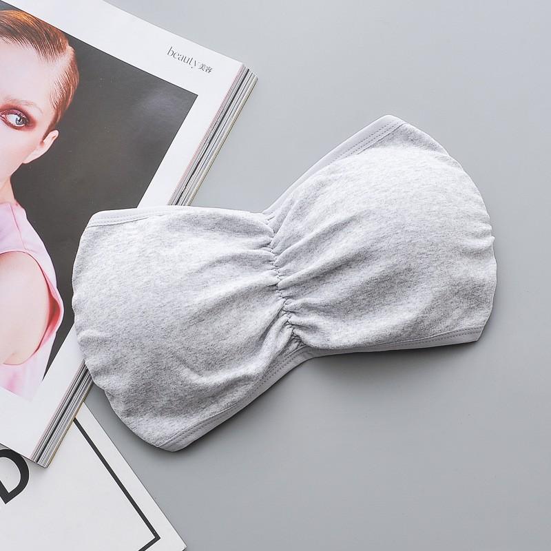 Áo lót bra không dây vải cotton kèm mút nâng ngực, hàng nhập Quảng Châu