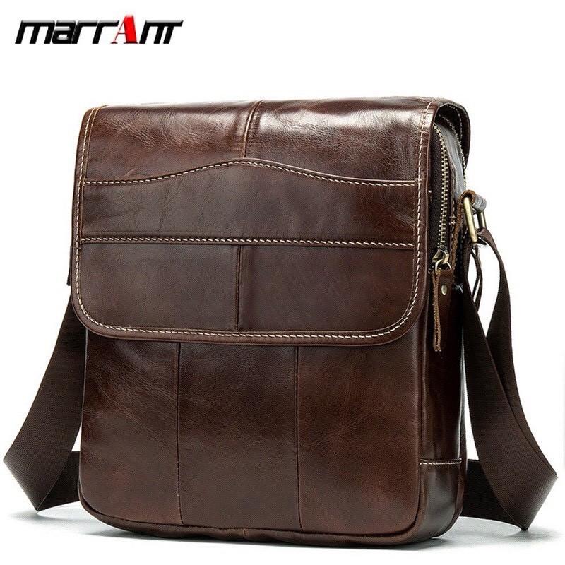Túi đeo chéo nam da bò thật T44 27x22x7.5cm đựng ipad - DH STORE