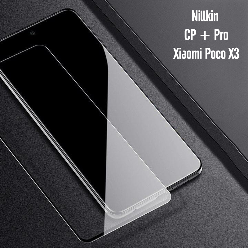 Kính cường lực Nillkin CP+ PRO cho Xiaomi Poco X3 NFC - FULL viền đen - Hàng Nhập Khẩu