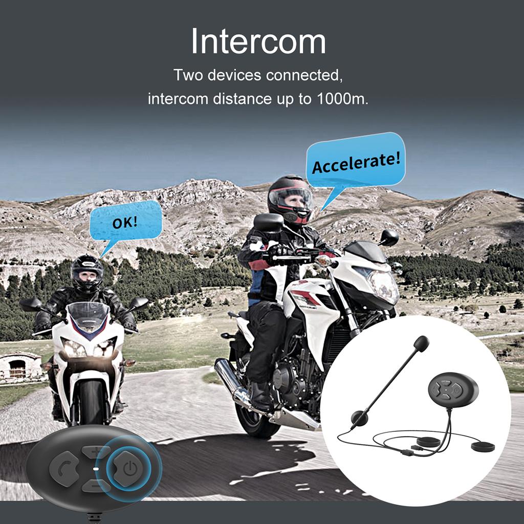 DK12 Motorcycle Bluetooth Helmet Intercom Headset Speaker For Safe Driving