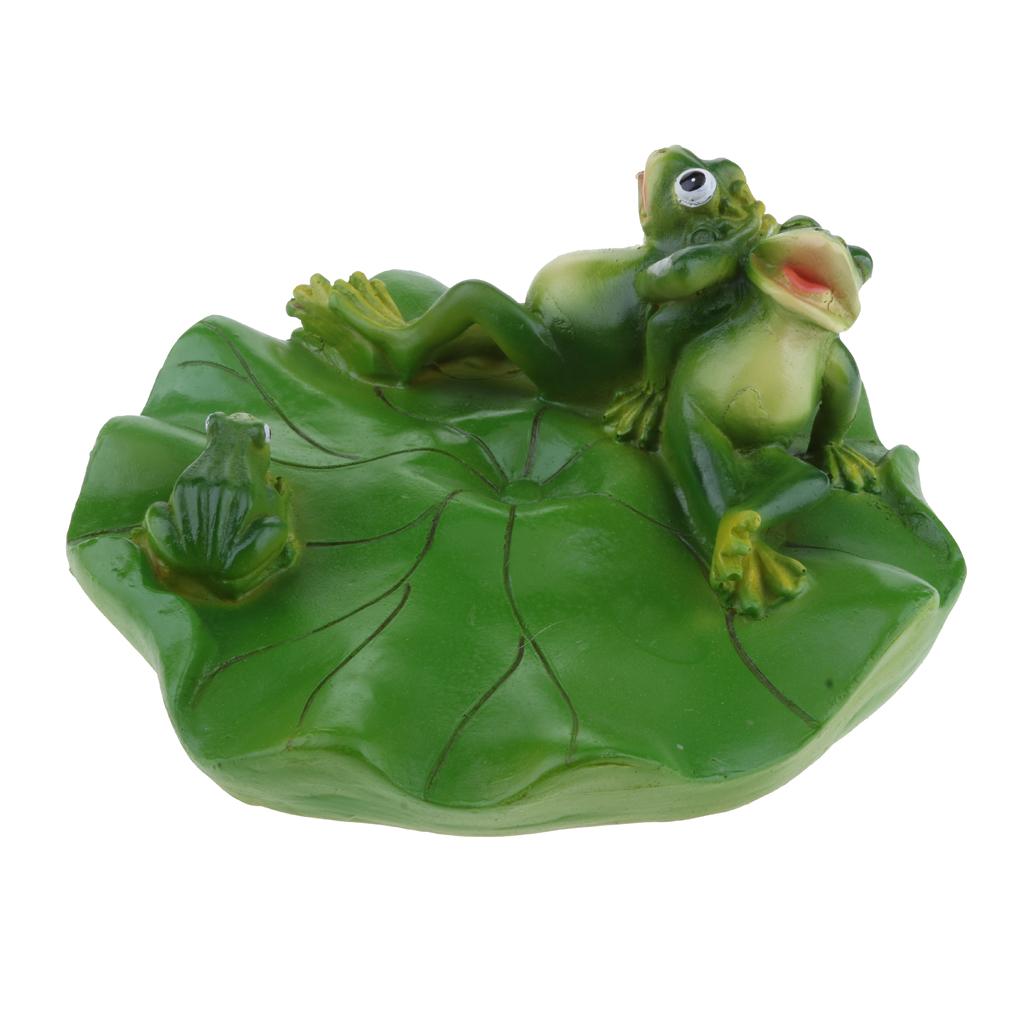 6 Type True to Nature Water Floating Ornament Pond Lily Lotus Leaf Frog Garden Pond Fishpond Summer Swimming Pool Decor