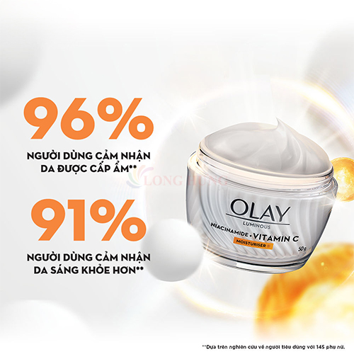 Kem dưỡng trắng da Olay Luminous Moisturiser Niacinamide + Vitamin C (50g) - Hàng chính hãng