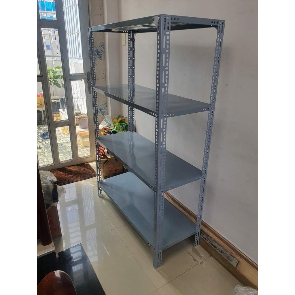 kệ sắt V lỗ 4 Tầng Rộng 40cm x dài 60cm x Cao 150cm ,Kệ sắt lắp ghép đa năng