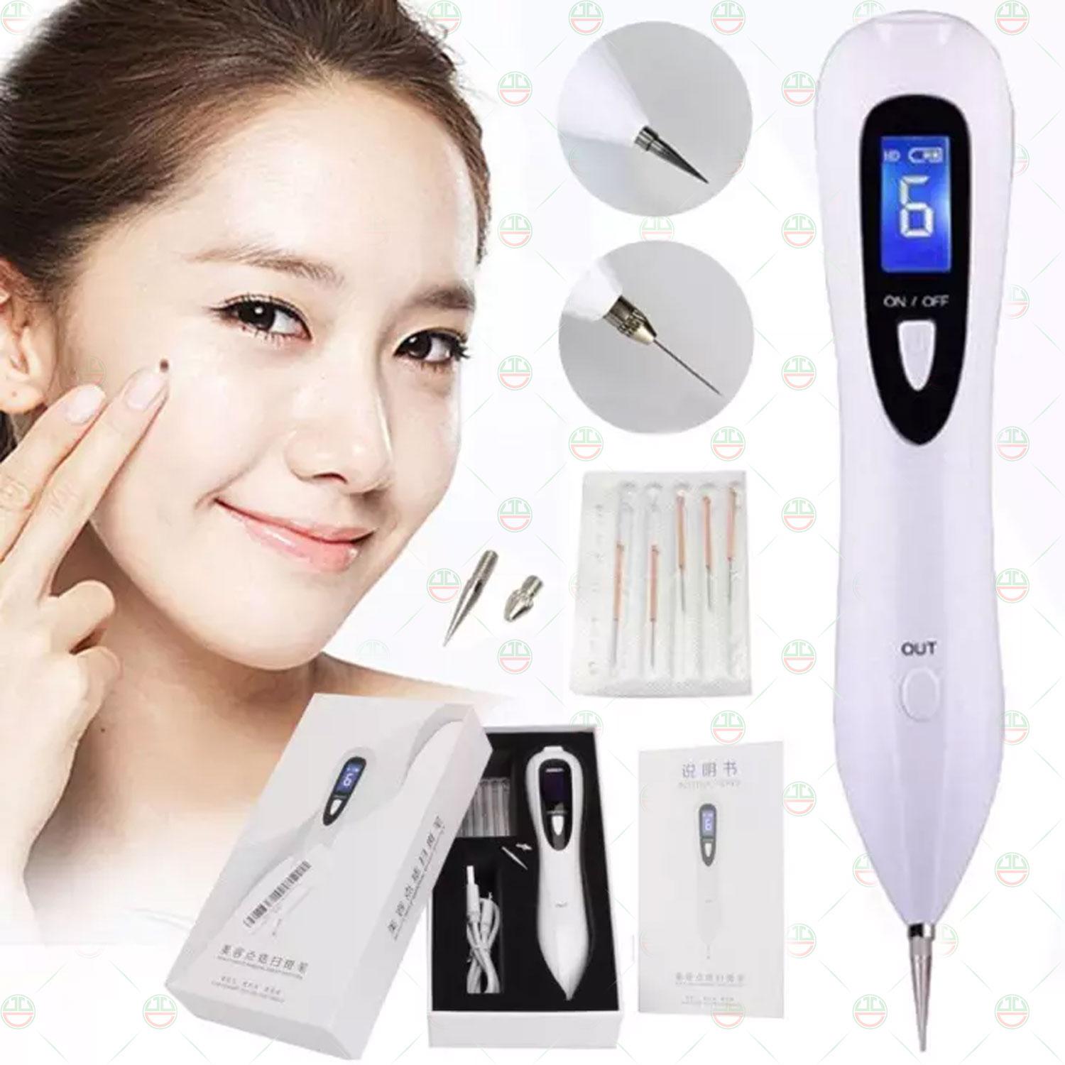 Bút Xóa Đốt Nút Ruồi KhoNCC Hàng Chính Hãng - Tàn Nhang - Mụn Cóc - Thịt Dư - Có Đèn Led Hiển Thị Tự Làm Đẹp Hiệu Quả Một Cách Bất Ngờ - KLVQ-324-BXTN