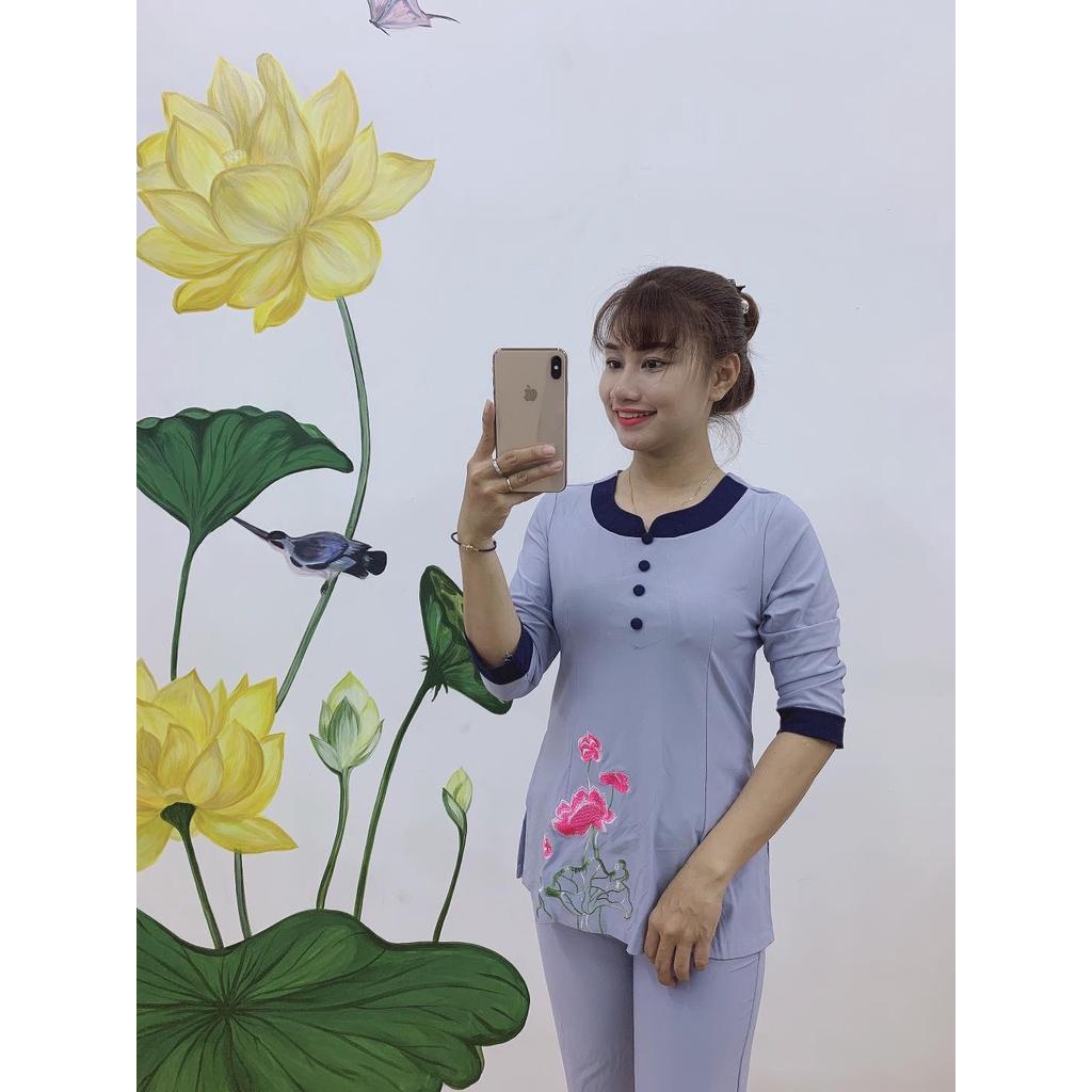 ĐỒ LAM ĐI CHÙA Mẫu Thun Phối