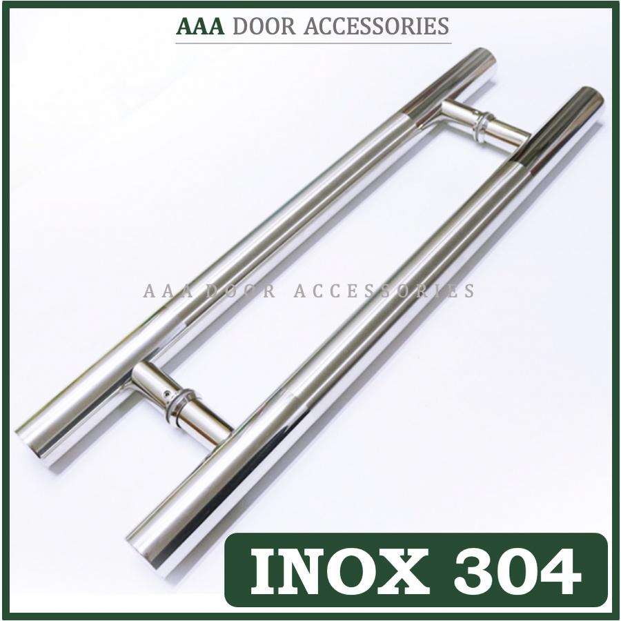 Tay nắm cửa kính cường lực inox xước mờ