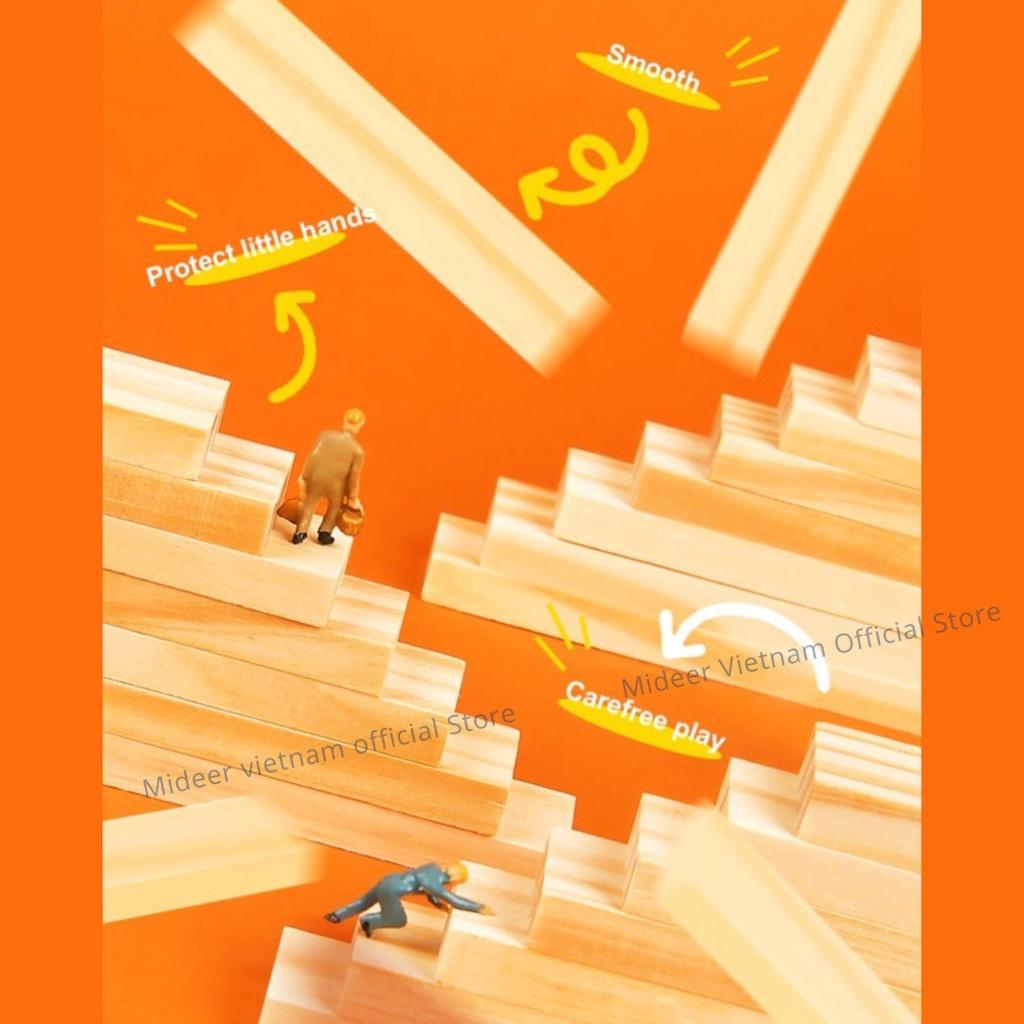 Đồ chơi xây dựng xếp hình gỗ sáng tạo Mideer Archimedes City Blocks 300 mảnh ghép