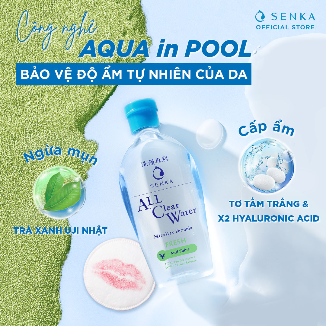 Nước tẩy trang sạch thoáng Senka A.L.L.Clear Water Fresh 230ml