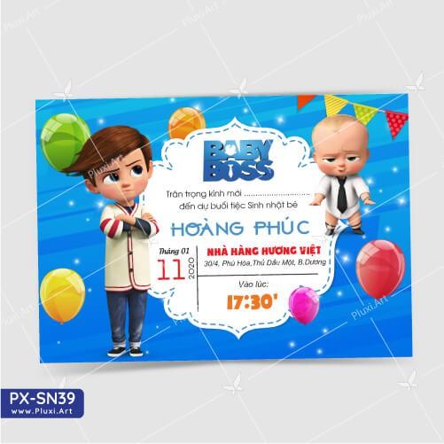 Thiệp thôi nôi – sinh nhật theo yêu cầu Pluxi (PX_SN39)