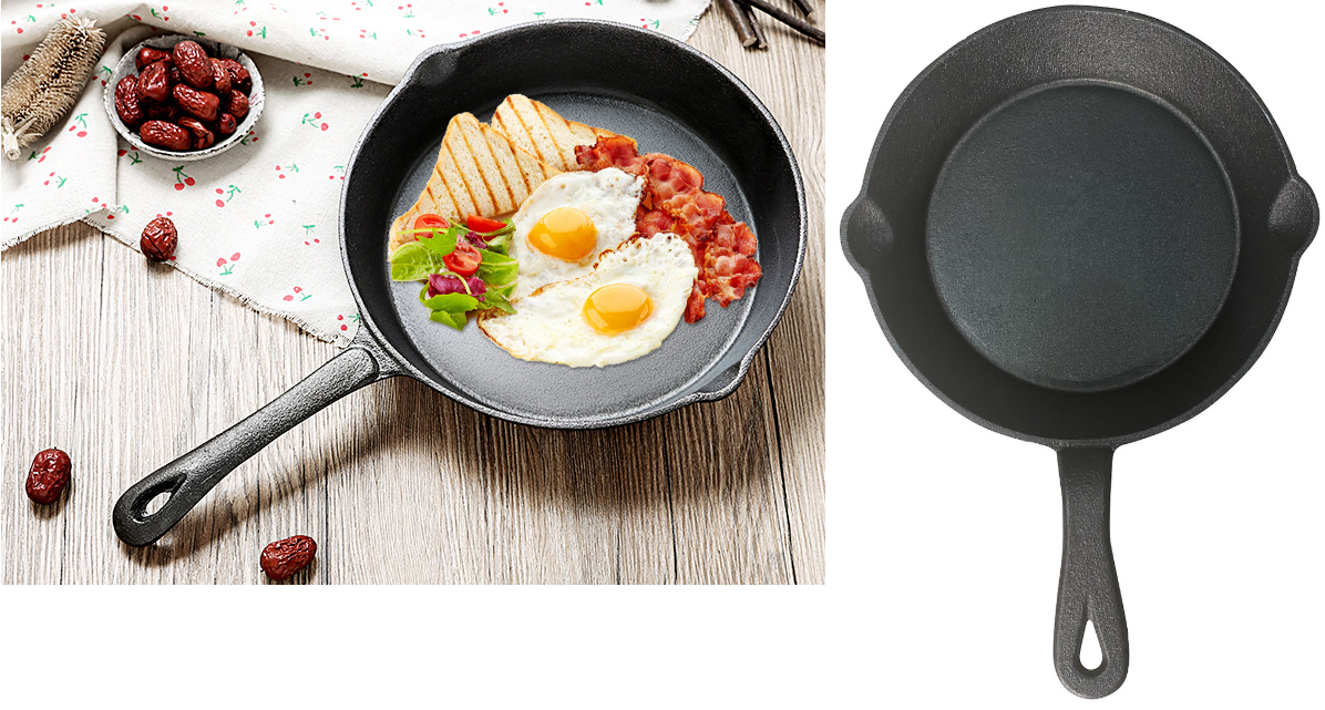 Chảo Gang Chống Dính Dùng Được Bếp Từ Size 20 - 22 - 24cm Hiệu Vạn Lợi - Dragon