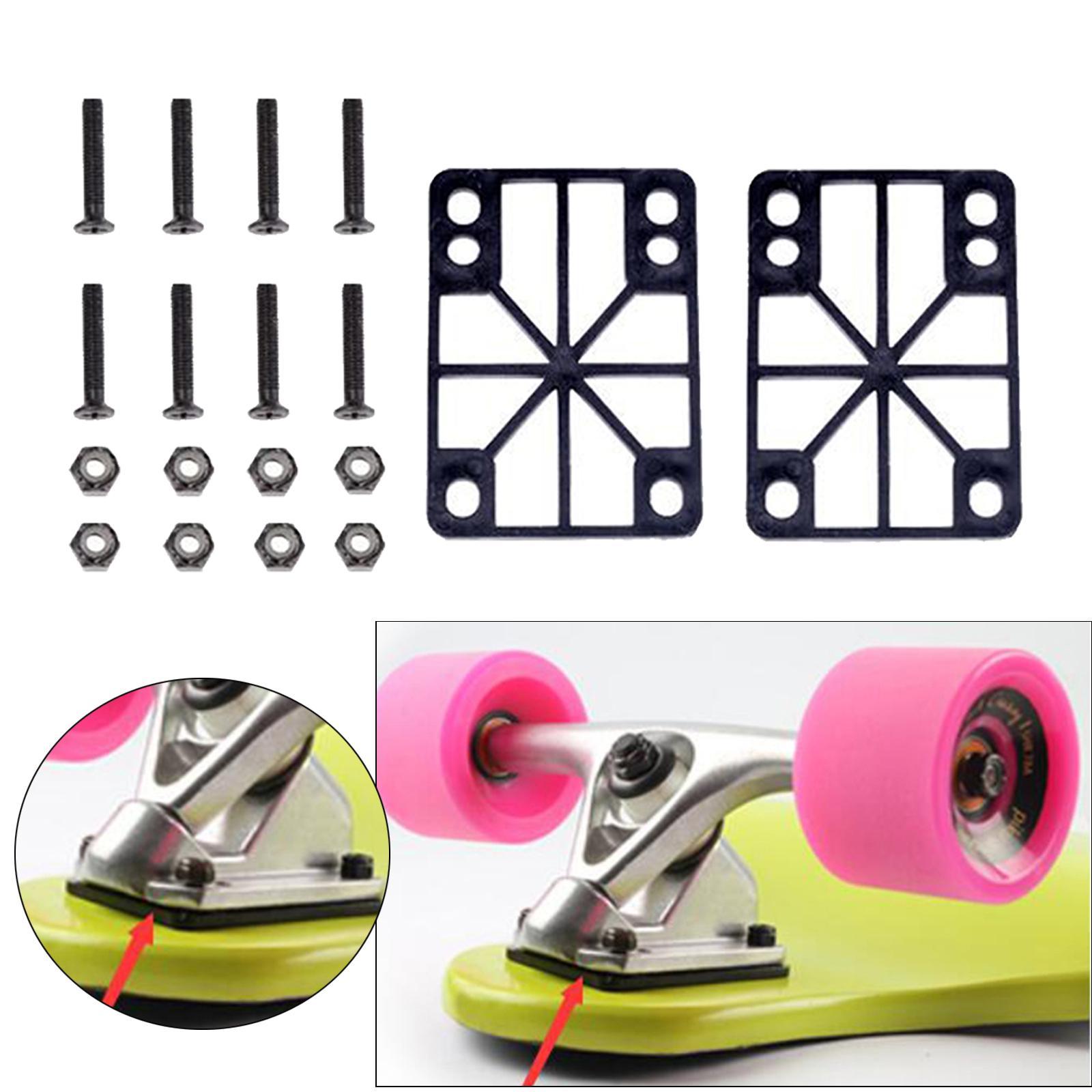 Skateboard Riser Pad Longboard Shock Pad Cruiser Hardware