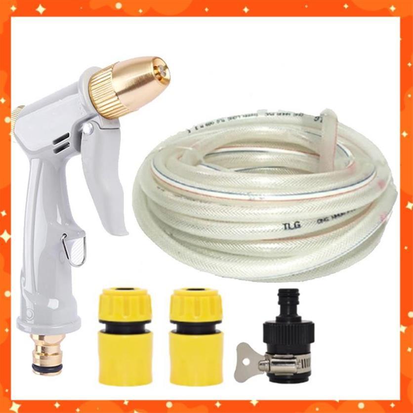 Bộ dây vòi xịt nước rửa xe, tưới cây tăng áp 3 lần, loại 20m 206846