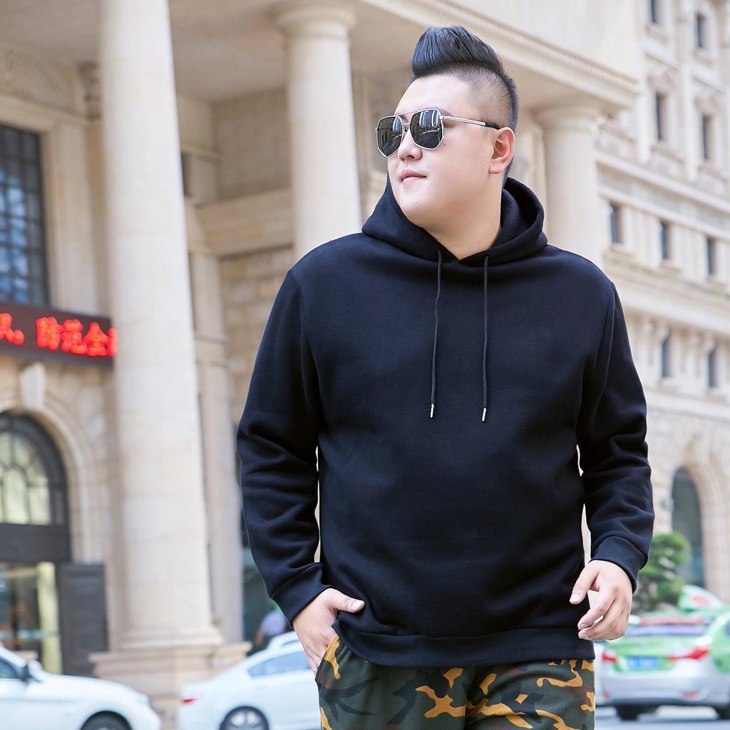 Áo Nỉ Thu Đông Nam Big Size Kiểu Dáng Hoodie, Hàng Bigsize Dành Cho Người Mập Người Béo 80 - 140kg