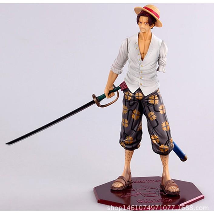 Mô hình Figure One Piece Tứ hoàng Shanks tóc đỏ 3 đầu 25cm