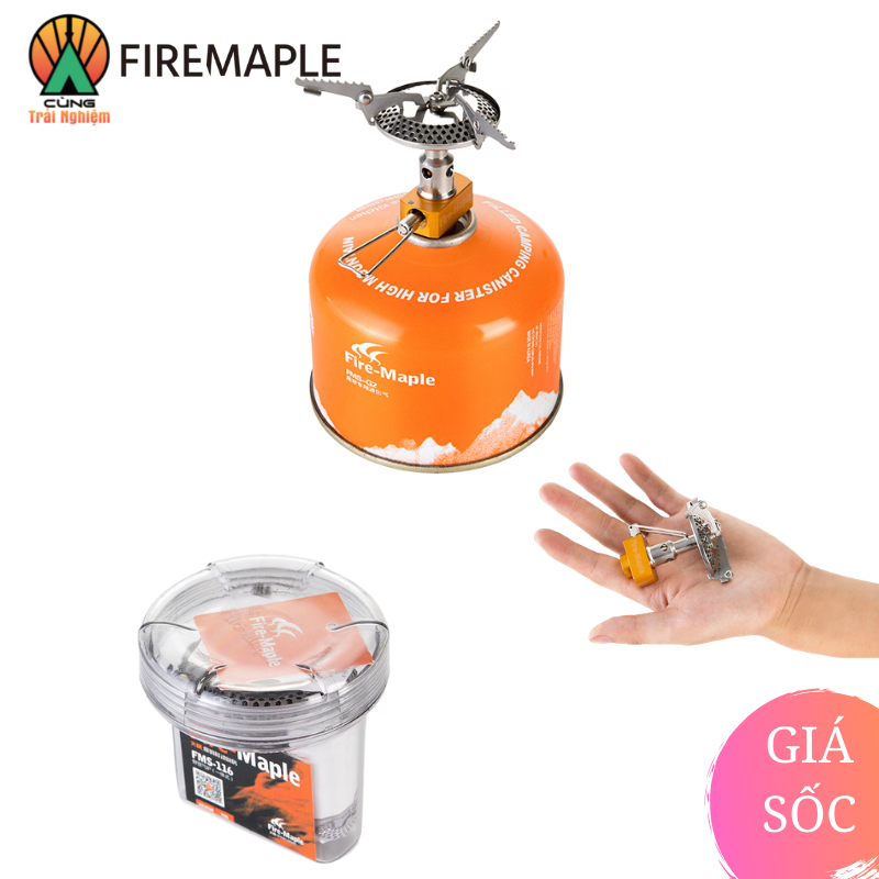 Bếp Gas Điều Áp Mini Fire Maple FMS-116 Nhỏ Gọn Di Động Chuyên Dụng Cho Du Lịch, Dã Ngoại Cắm Trại