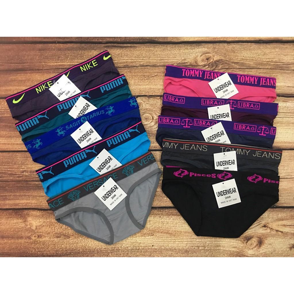 COMBO 10 QUẦN LÓT NỮ COTTON LƯNG CHỮ 268