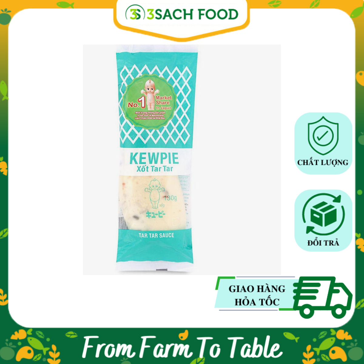 Xốt Tar Tar Kewpie - chai 130gr