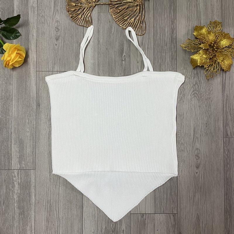 Áo 2s 2 dây nữ chất len dệt kim Quảng Châu kiểu vạt tam giác