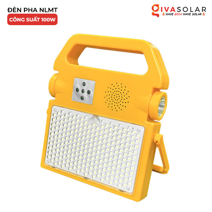 Đèn pha sạc điện & Solar kết nối được bluetooth GIVASOLAR SDT-100W