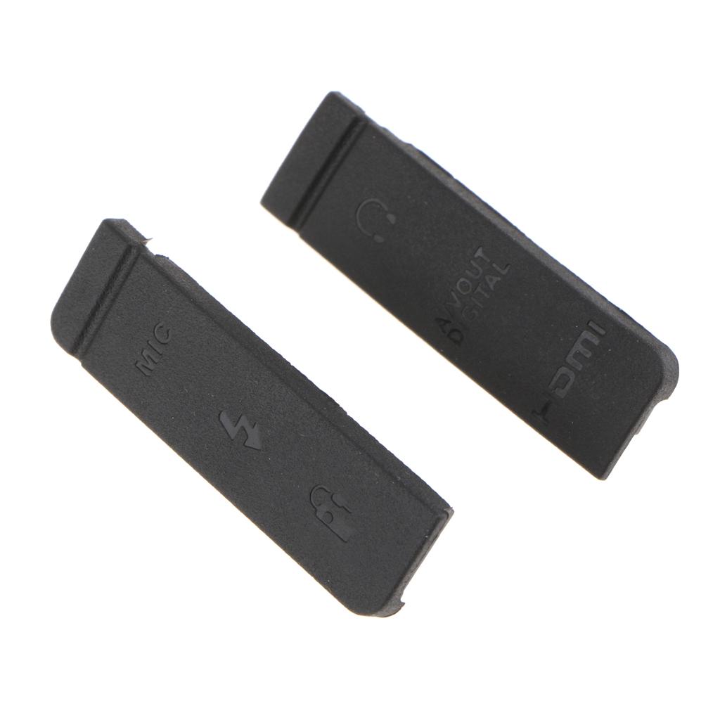 Milageto USB HDMI Bụi Cao Su Cửa Bao Da Nắp Cho Canon EOS 5D2 5D Mark II