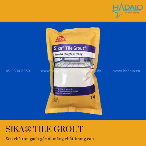 Keo chà ron Sika Tile Grout – Dùng trám khe gạch trong nhà/ngoài trời, chống thấm tốt - 1kg