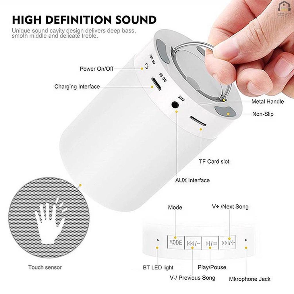 Đèn ngủ cảm ứng thông minh kèm loa Bluetooth hỗ trợ thẻ TF