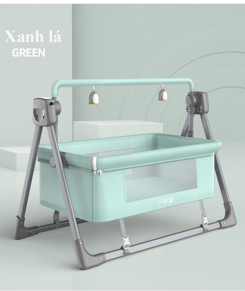 Nôi Điện Cho Bé Có Thiết Bị Điều Khiển Từ Xa Kèm Chương Trình Phát Nhạc SBR-008