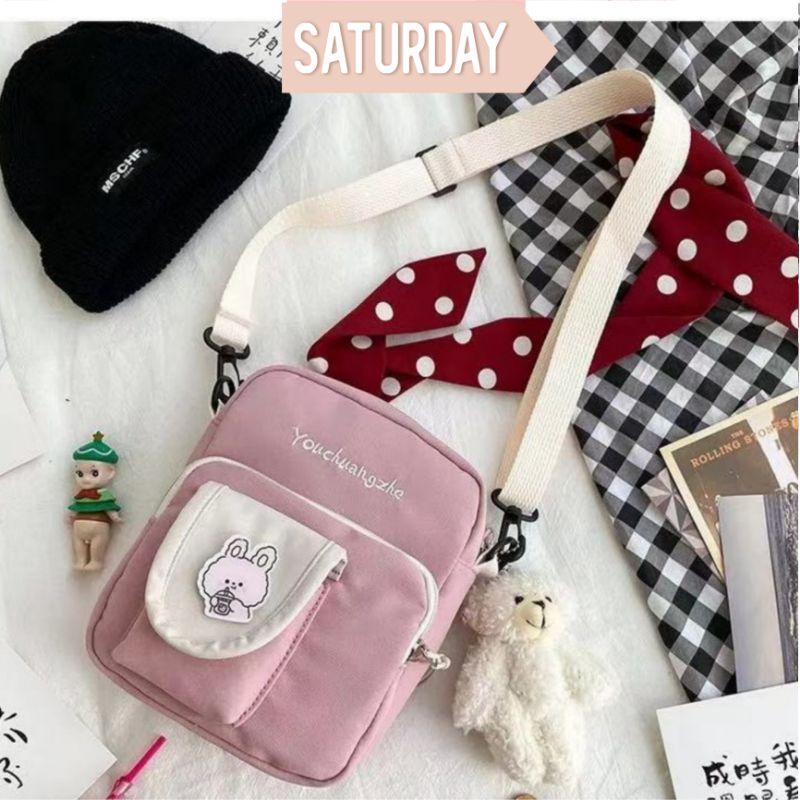 Túi đeo chéo mini phối màu thời trang dành cho nữ tặng kèm sticker TA081