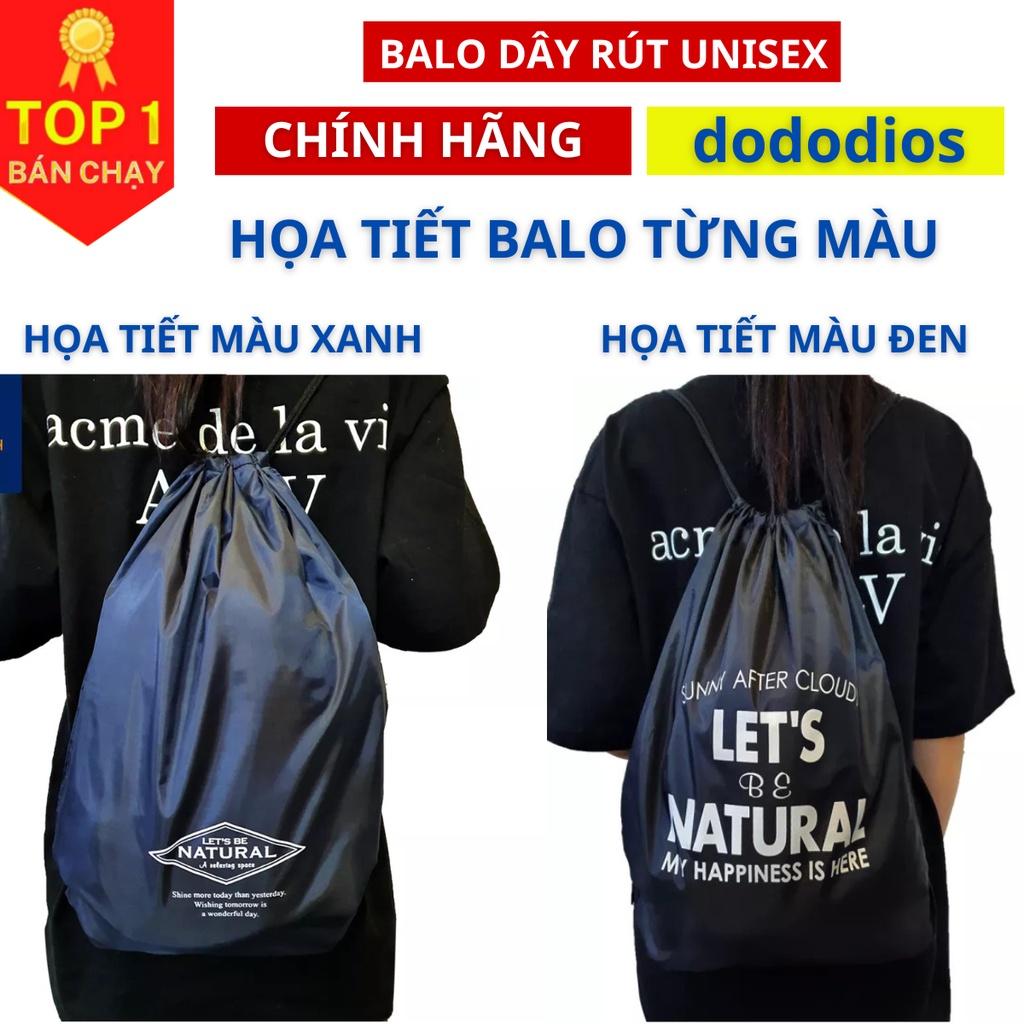 Balo dây rút unisex gấp gọn vải dù chống thấm nước - Chính hãng dododios