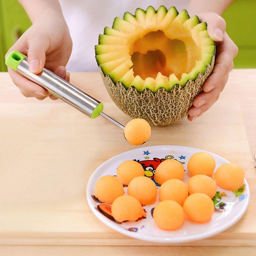 3 Piece Set Stainless Steel Melon Baller Carving Tool Fruit