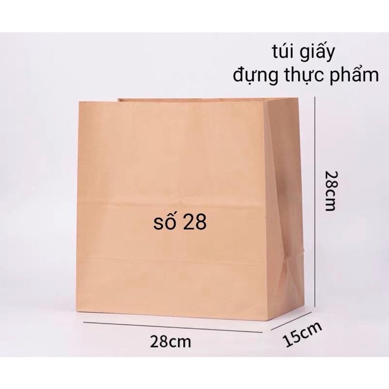 50 cái Túi giấy kraft đựng thực phẩm số 28 -