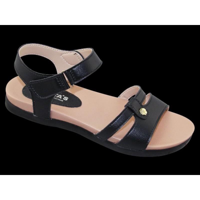 Sandal Bitas nữ bền đẹp (size 36-39) đen/kem