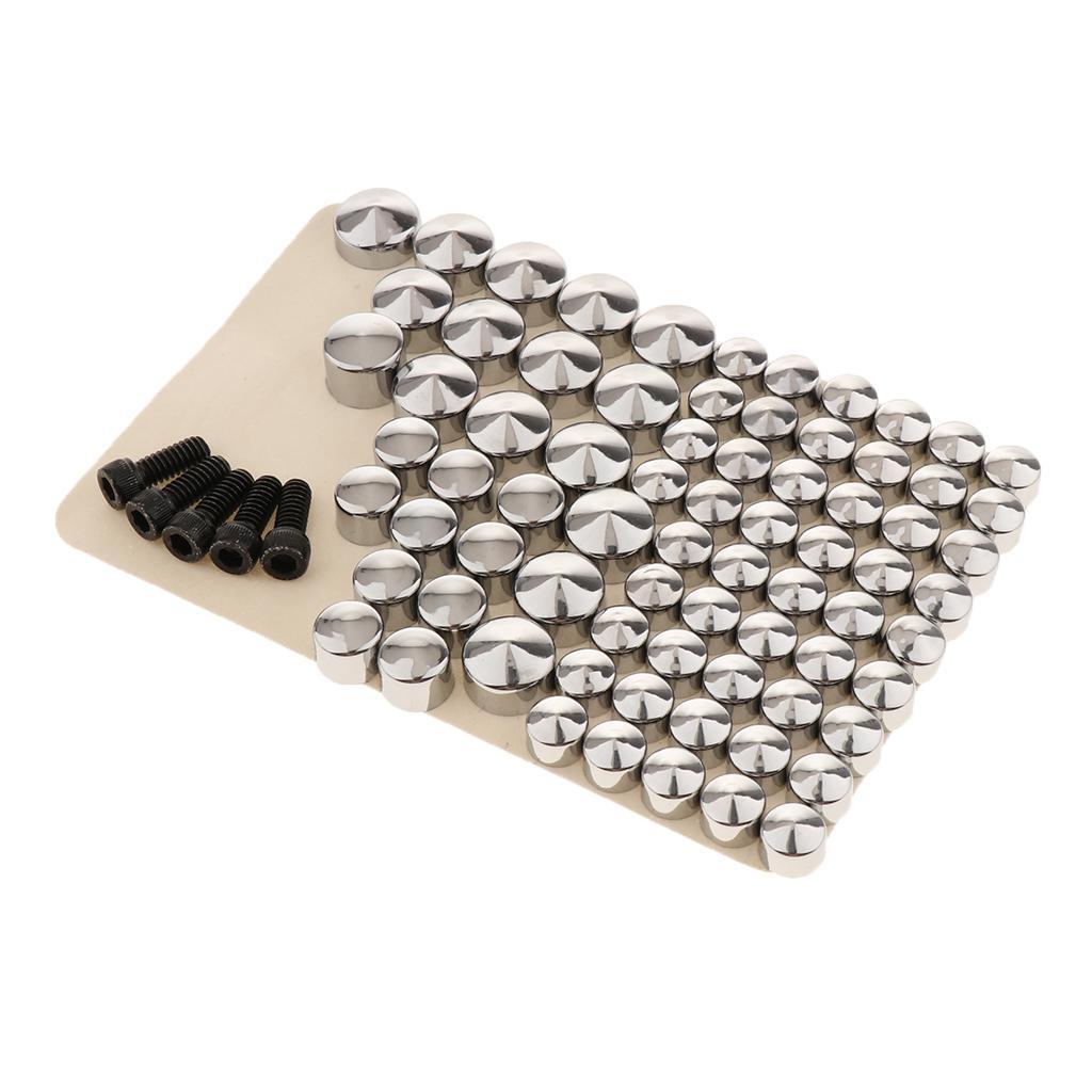 Solid Motorcycle Chrome ABS Toppers Caps Cover for FLT/
