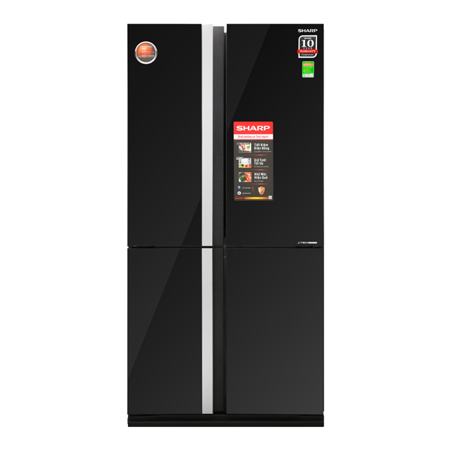 Tủ lạnh Sharp Inverter 605 lít SJ-FX688VG-BK - Hàng chính hãng