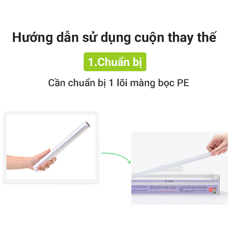 Lõi Màng Bọc Thực Phẩm PE MyJae Đài Loan Bảo Quản Thực Phẩm 30cm x 120m