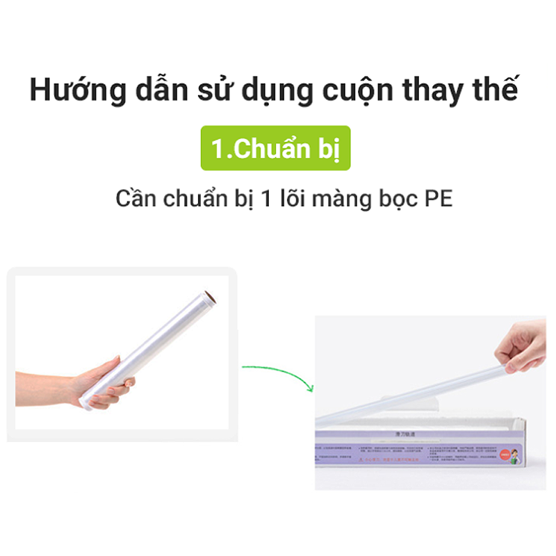 Hình ảnh Lõi Màng Bọc Thực Phẩm PE MyJae Đài Loan Bảo Quản Thực Phẩm 30cm x 120m (Không Kèm Hộp)