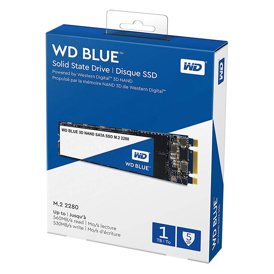 Ổ Cứng SSD WD Blue 3D NAND WDS100T2B0B 1TB M.2 2280 - Hàng Nhập Khẩu