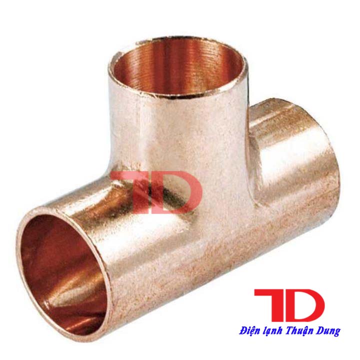 Cút tê hàn nối ống đồng chữ T phi 10 12 19 mm dùng trong điện lạnh - Điện lạnh Thuận Dung