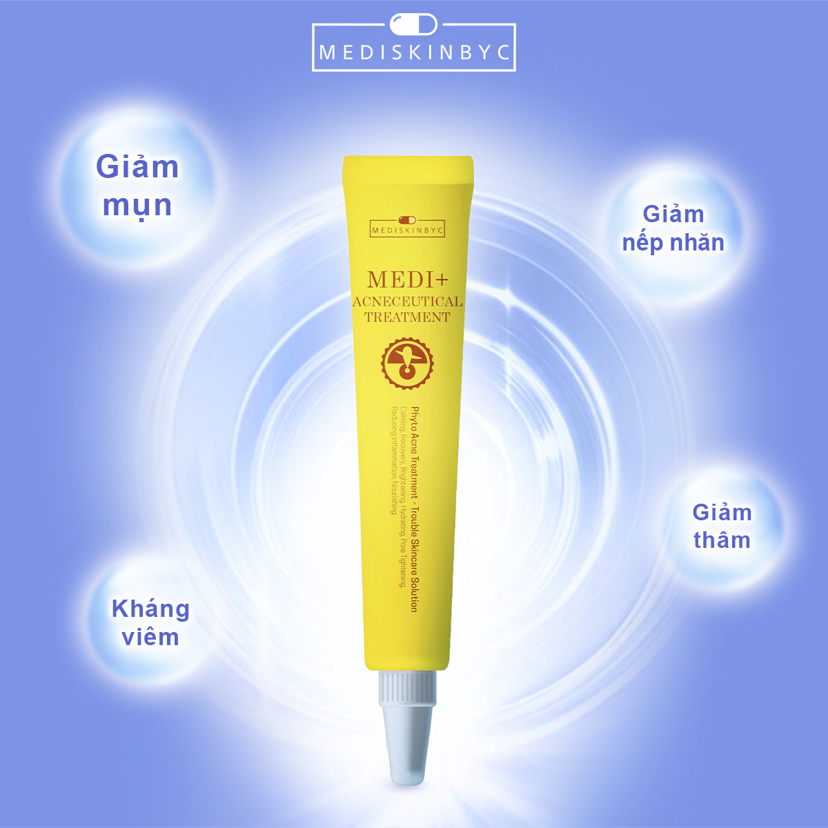 Gel Giảm Mụn Trắng Da Medi+ Acneceutical Treatment MEDISKINBYC