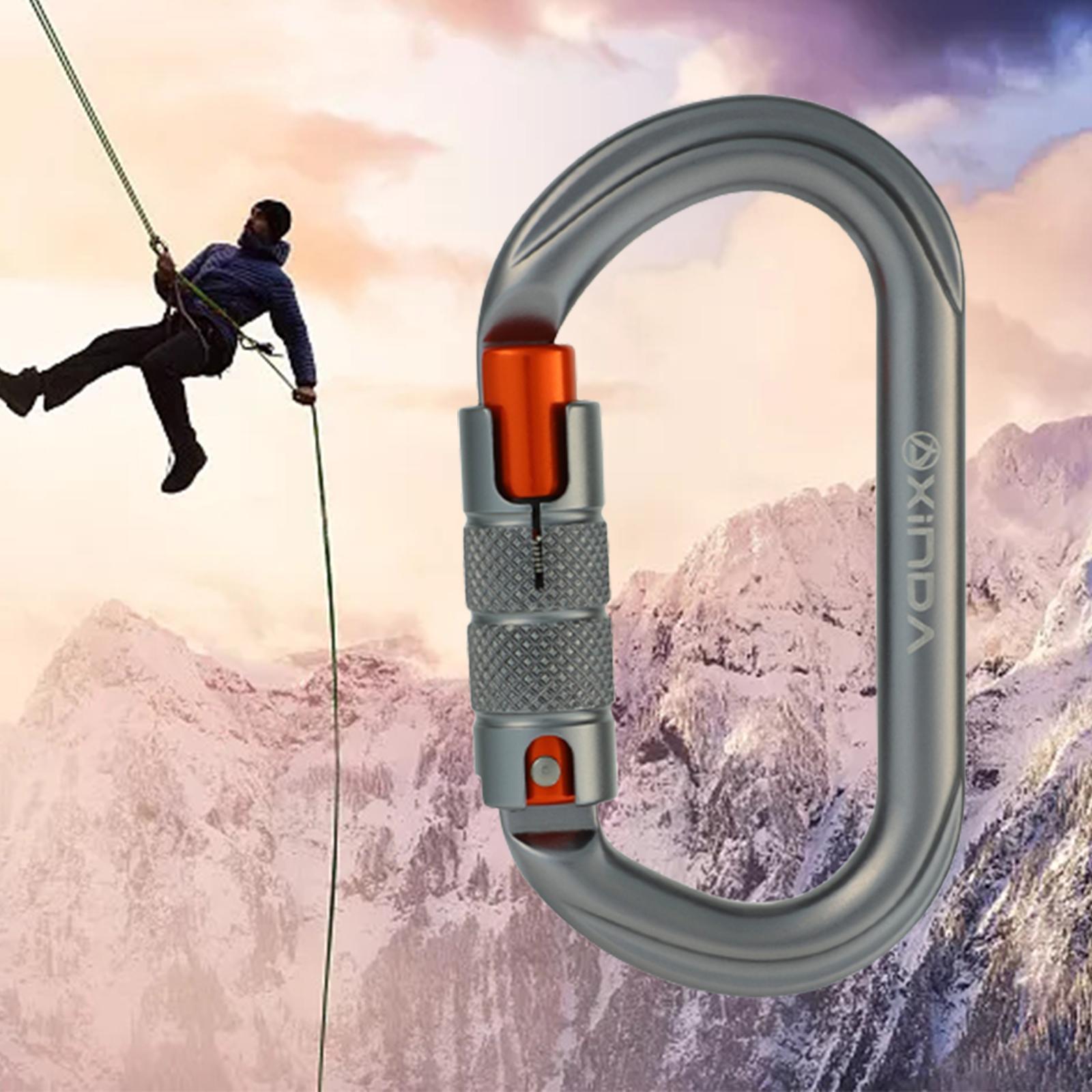 Locking Carabiner Clip Climbing Carabiner Screw Lock Carabiner Heavy Duty Caribeaners Hook for Outdoor Swing Caving Camping Hiking