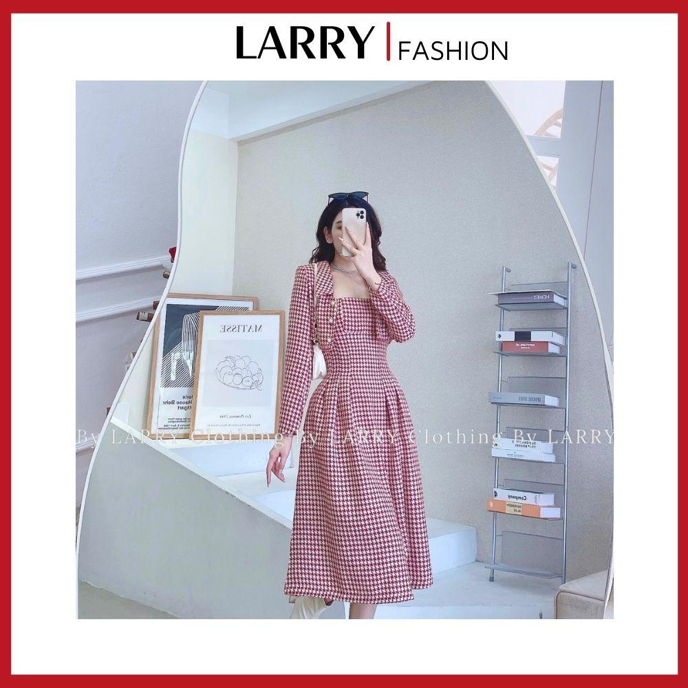 Set Dạ Tweed Cao Cấp Kèm Chân Váy Dài S368 Larry Clothing
