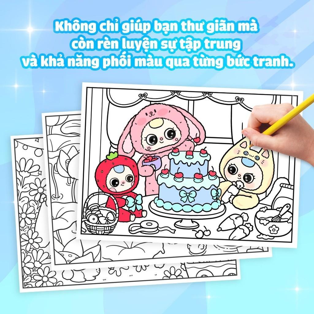 Sách - Tô Màu Baby Three &amp; Thế Giới Diệu Kỳ - Megabook