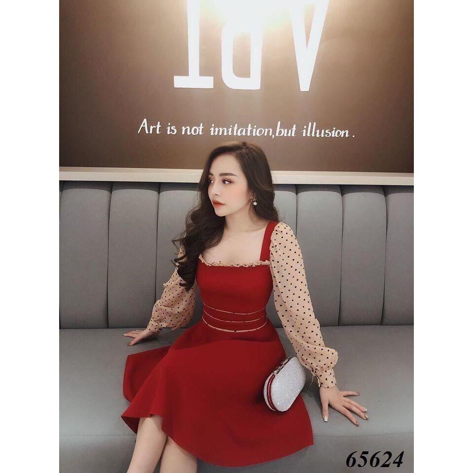 Đầm xòe tiểu phối voan bi siêu sang chảnh / CÓ SIZE XXL
